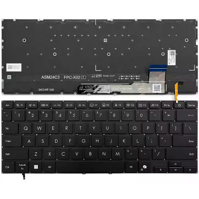 Asus Zenbook A14 UX3407, UX3407QA, Vivobook S14 M3407GA, M3407KA, M3407HA, S3407QA, S3407VA, S3407CA, backlit US keyboard Asus Zenbook A14 UX3407, UX3407QA, Vivobook S14 M3407GA, M3407KA, M3407HA, S3407QA, S3407VA, S3407CA, backlit US keyboard