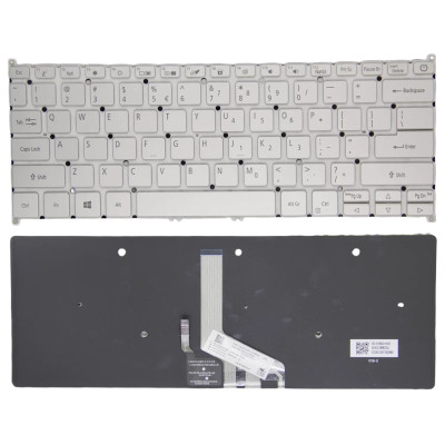 Acer Swift 5 SF514-54G, SF514-54GT, SF514-54T, SF514-55T, SF514-55GT, SF514-55TA, SF515-51T, backlit US keyboard silver