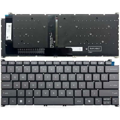 Acer Swift N24C3, N24C9, N24C10, backlit US keyboard gray AI