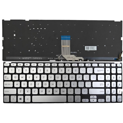 Asus S1500, S505, S509, S515, S516, S565, X1500, Y1511, silver backlit US keyboard