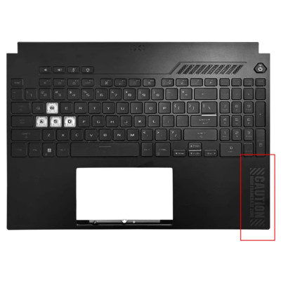 Asus TUF F15 FX507ZE, FX507ZC, FX507ZM, FX507ZR, FA507, RGB backlit US keyboard palmrest dual Air vents 2