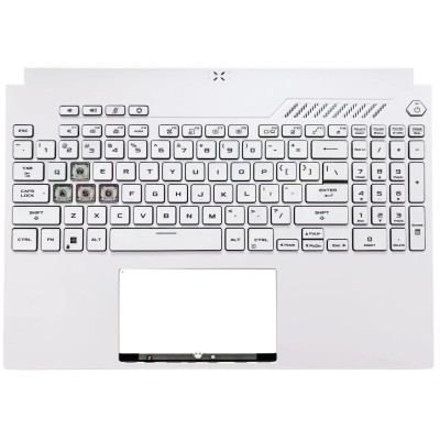 Asus TUF F15 FX507ZE, FX507ZC, FX507ZM, FX507ZR, FA507, RGB backlit US keyboard palmrest dual Air vents white