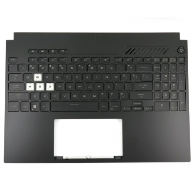 Asus TUF F15 FX507ZE, FX507ZC, FX507ZM, FX507ZR, FA507, RGB backlit US keyboard palmrest single Air vents