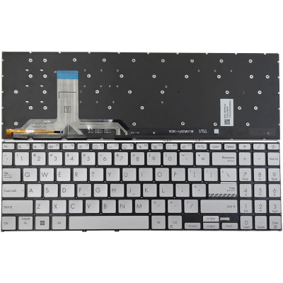 Asus Vivobook D1502, D1502IA, D1503, D1503QA, silver backlit US keyboard