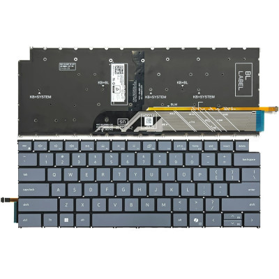 Dell P132F P133F, P185G, P186G, P187G, P190G, P197G, P198G, blue backlit US keyboard AI