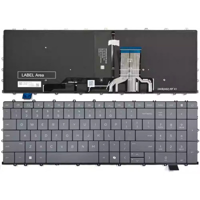 HP OmniBook X 17.3 inch, 17-dd, gray backlit US keyboard HP OmniBook X 17.3 inch, 17-dd, gray backlit US keyboard