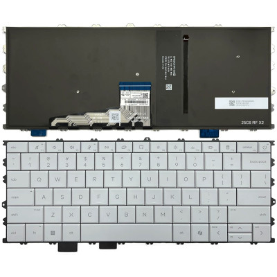HP OmniBook X Flip 14 inch 2-in-1, 14-kc, 14z-kc, OmniBook Ultra 14 inch, 14-kd, 14t-kd, backlit US keyboard white HP OmniBook X Flip 14 inch 2-in-1, 14-kc, 14z-kc, OmniBook Ultra 14 inch, 14-kd, 14t-kd, backlit US keyboard white