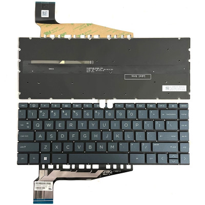 HP Pavilion 13-BE, 14-EH, 14-EY, 14-EW, backlit US keyboard blue F1 smile