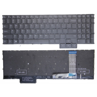 Lenovo Legion 7 16IRX9 - Type 83FD, gray backlit US keyboard Lenovo Legion 7 16IRX9 - Type 83FD, gray backlit US keyboard