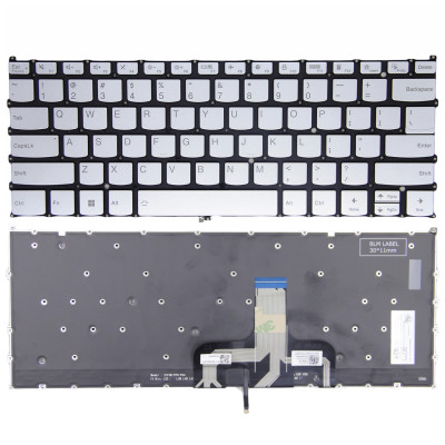 Lenovo Slim 7 ProX 14ARH7 82V2, Slim 7 ProX 14IAH7 82V1, silver backlit US keyboard