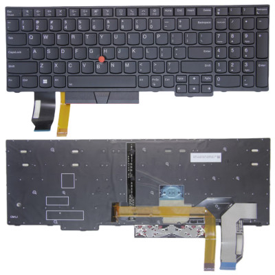 Lenovo ThinkPad P52, P53, P53S, P72, P73, black backlit US keyboard original call Lenovo ThinkPad P52, P53, P53S, P72, P73, black backlit US keyboard original call